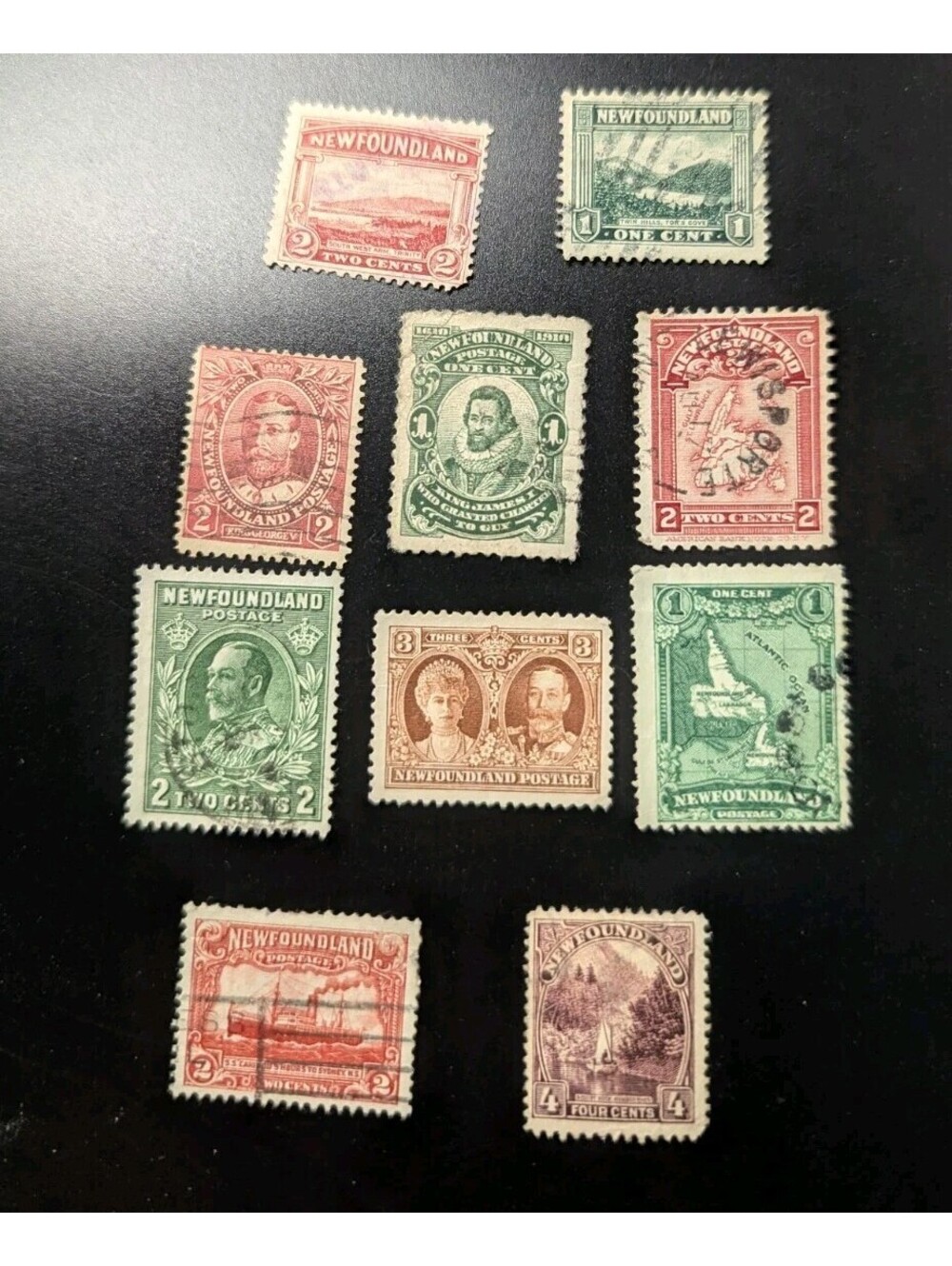 Newfoundland Pre-1949 British Colony Postage Stamp Collection Lot - 11 Stamps